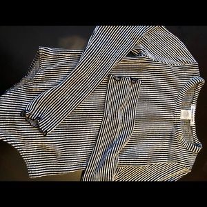 Black and white stripe bodysuit
